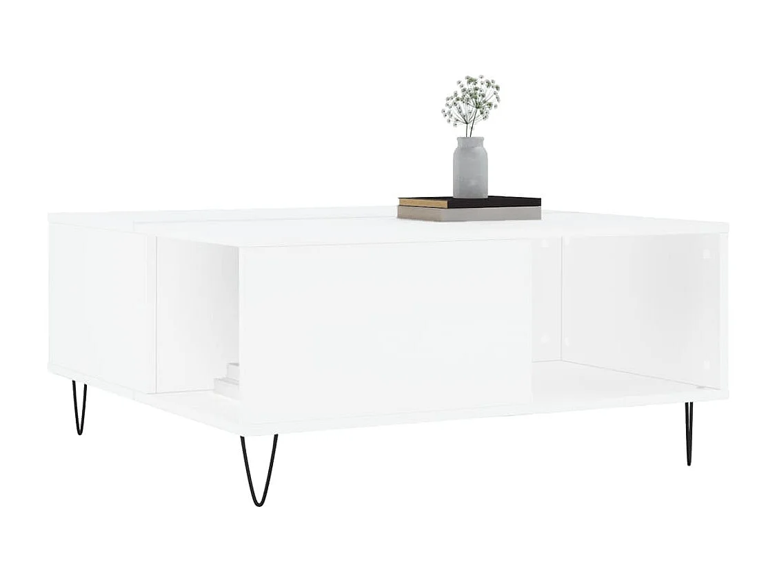 Mesa de centro 80x80x36,5 cm derivados de madeira branco