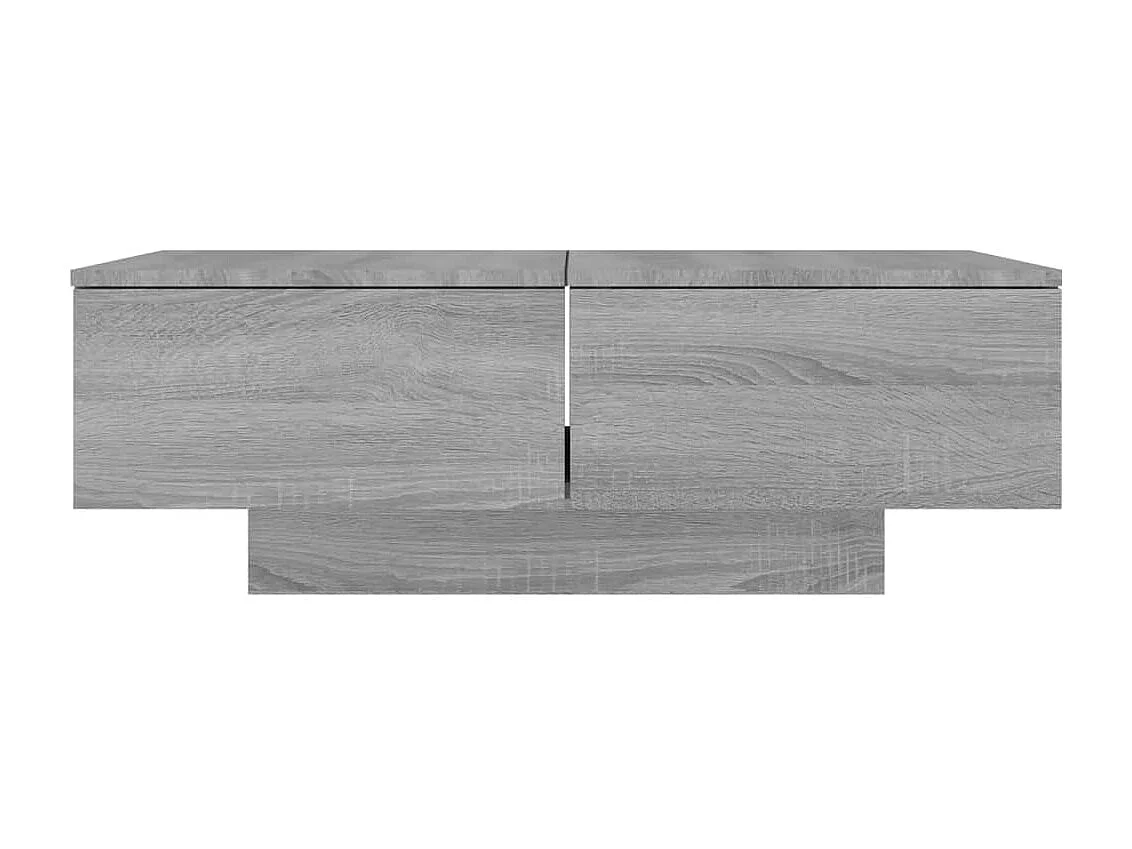 Table basse Sonoma gris 90x60x31 cm Bois d'ingénierie