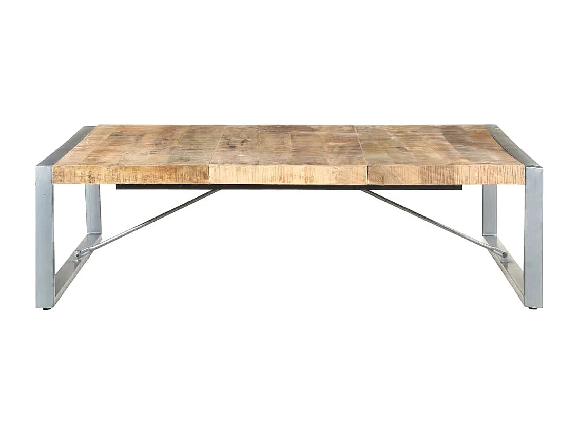 Table basse 140x140x40 cm Bois de manguier brut