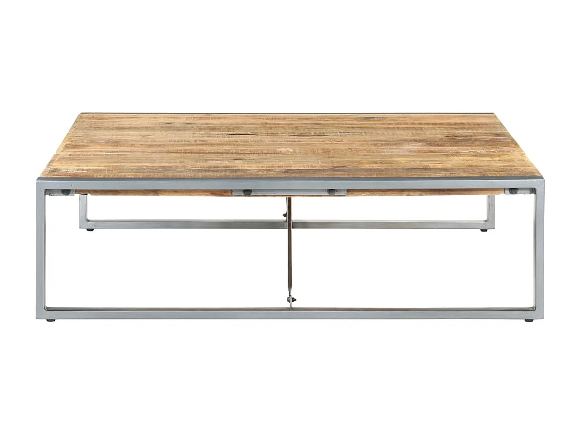 Table basse 140x140x40 cm Bois de manguier brut