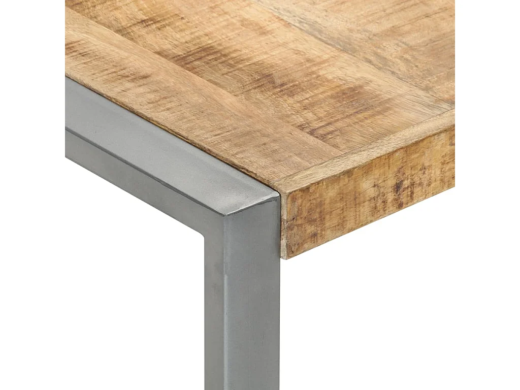 Table basse 140x140x40 cm Bois de manguier brut