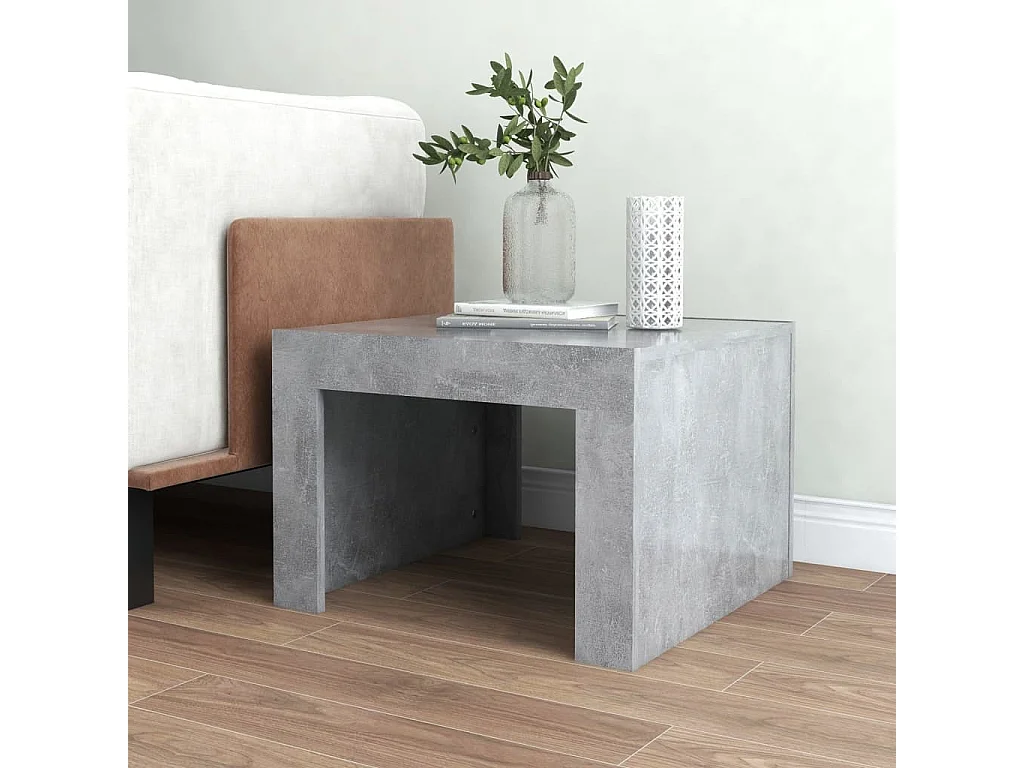 Table basse Gris béton 50x50x35 cm Aggloméré
