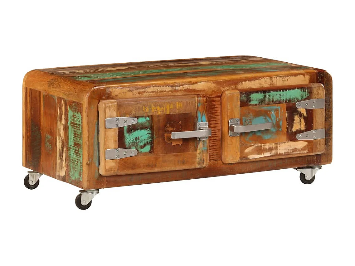 Table basse 85 x 55 x 40 cm Bois de récupération massif