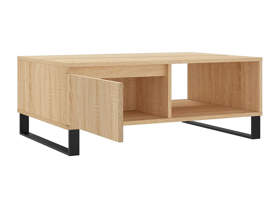 Salontafel 90x60x35 cm bewerkt hout sonoma eikenkleurig