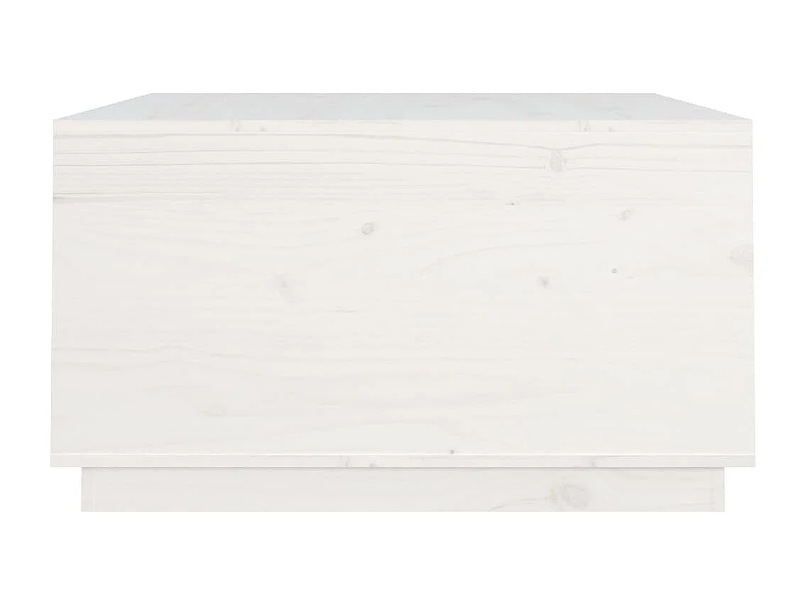 Salontafel 80x80x45 cm massief grenenhout wit