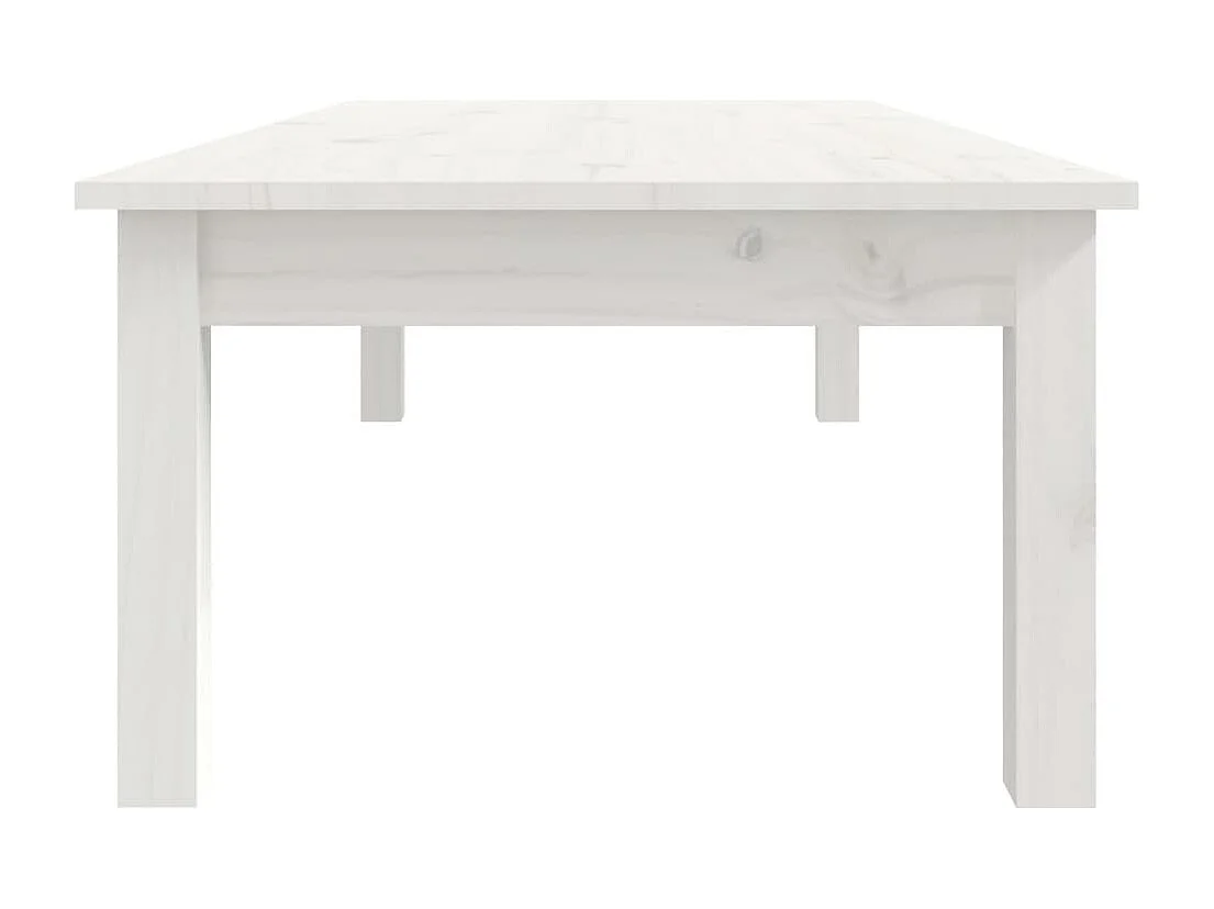 Table basse Blanc 110x50x30 cm Bois massif de pin
