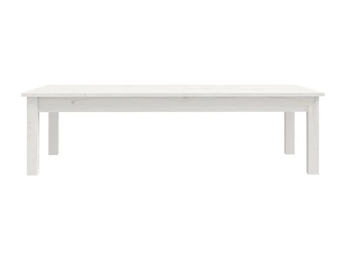Table basse Blanc 110x50x30 cm Bois massif de pin