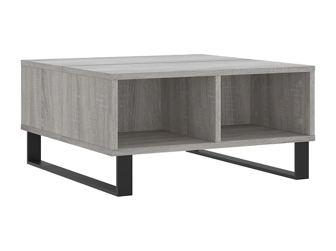 Table basse sonoma gris 60x60x30 cm bois d'ingénierie