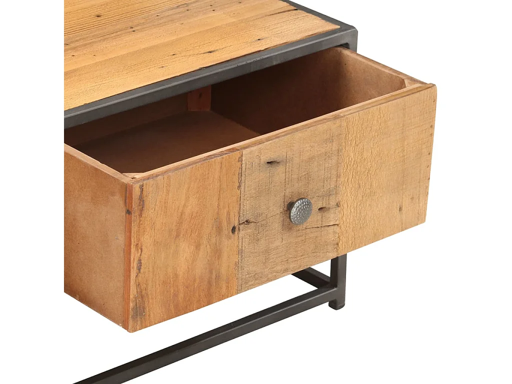 Mesa de centro 90x50x35 cm madeira recuperada maciça