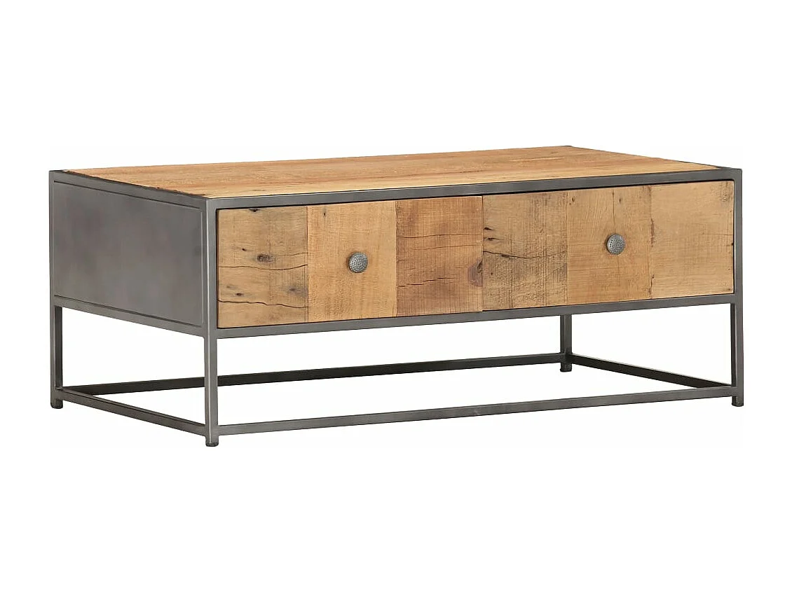 Mesa de centro 90x50x35 cm madeira recuperada maciça