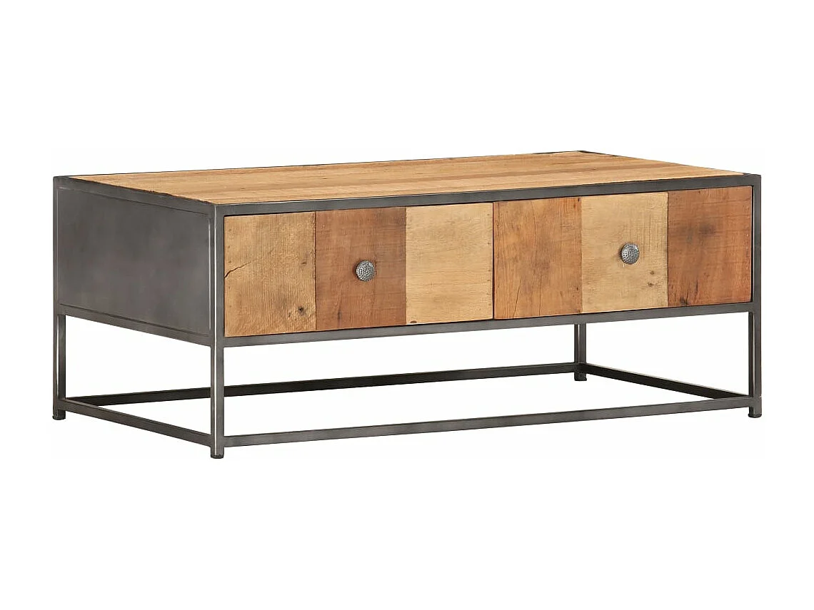 Mesa de centro 90x50x35 cm madeira recuperada maciça