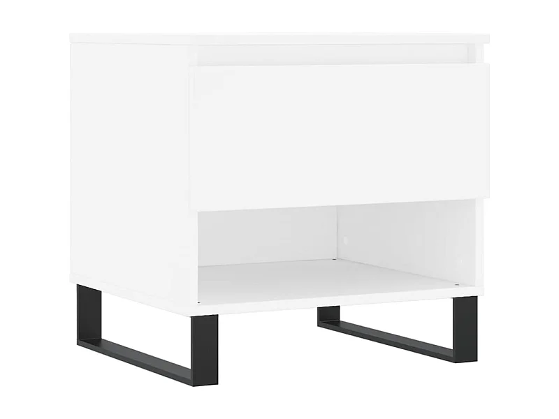 Table basse blanc 50x46x50 cm bois d’ingénierie