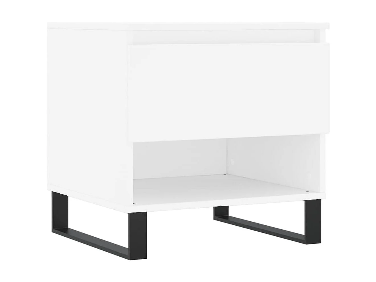 Table basse blanc 50x46x50 cm bois d’ingénierie