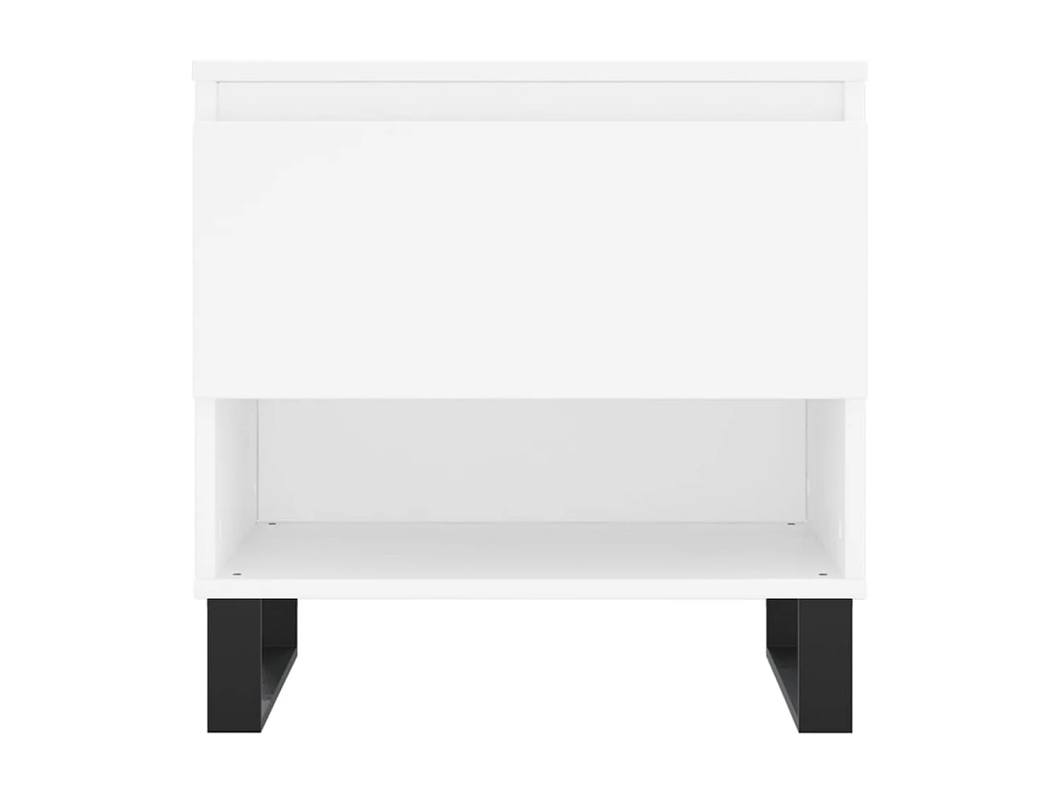 Table basse blanc 50x46x50 cm bois d’ingénierie