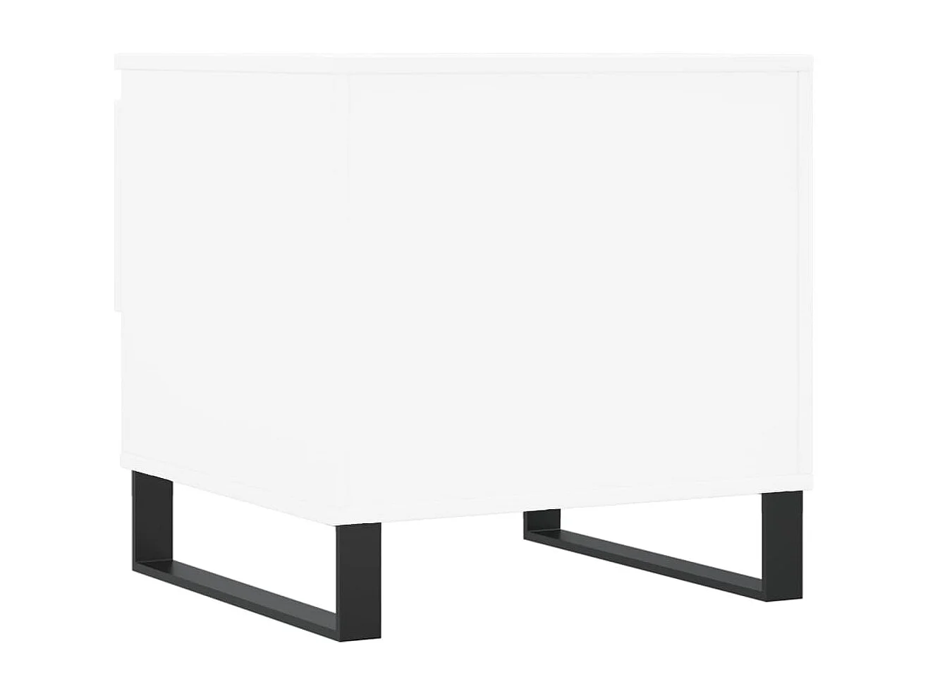 Table basse blanc 50x46x50 cm bois d’ingénierie