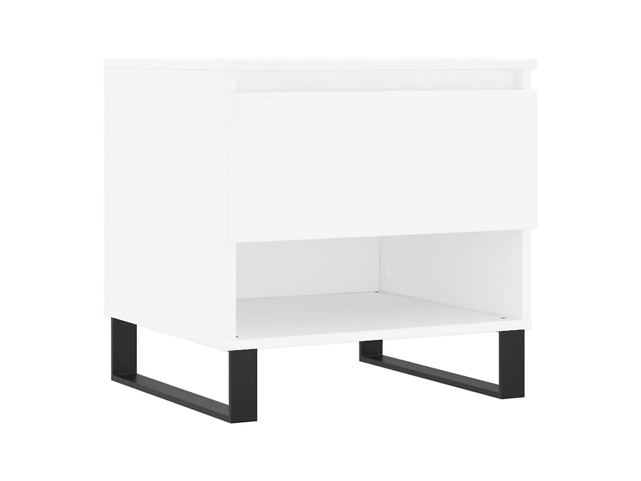 Table basse blanc 50x46x50 cm bois d’ingénierie