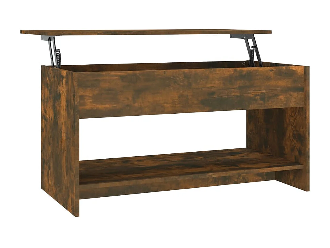 Table basse Chêne fumé 102x50x52,5 cm Bois d'ingénierie