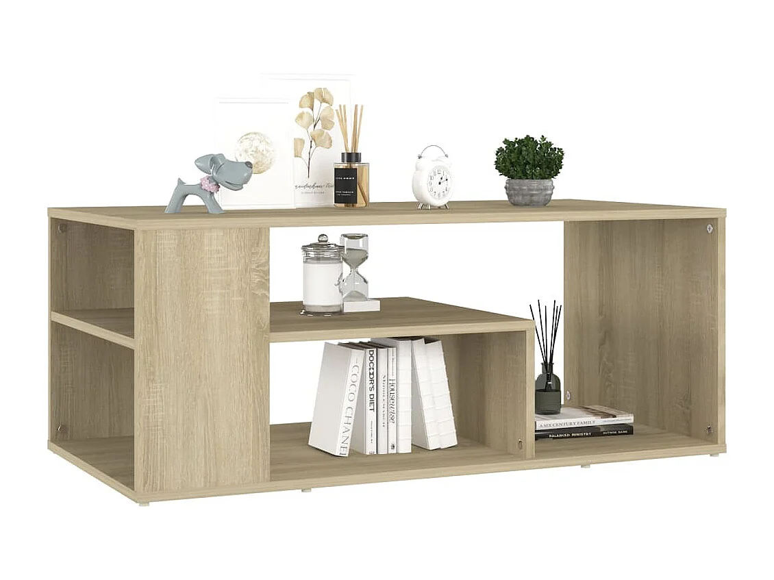 Mesa de centro madera contrachapada roble Sonoma 100x50x40 cm