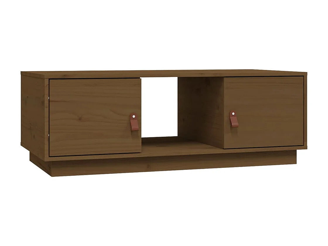 Table basse Marron miel 100x50x35 cm Bois massif de pin