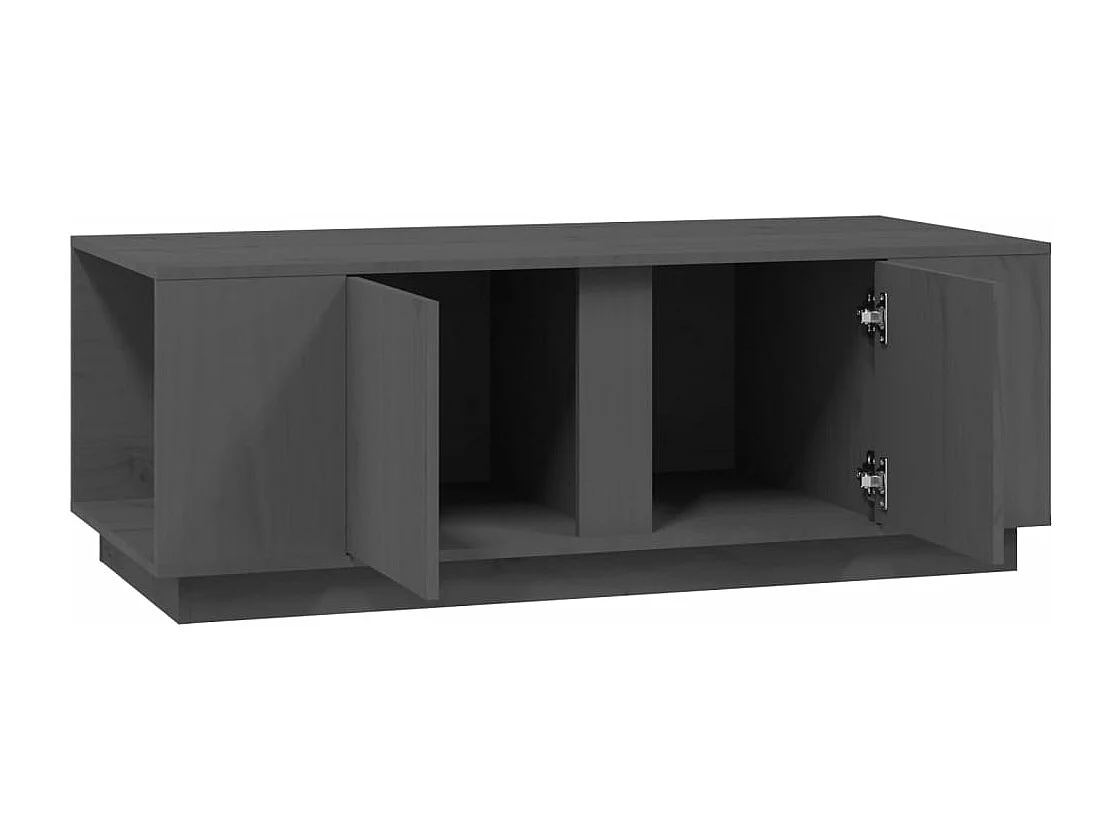 Mesa de centro 110x50x40 cm madeira de pinho maciça cinzento