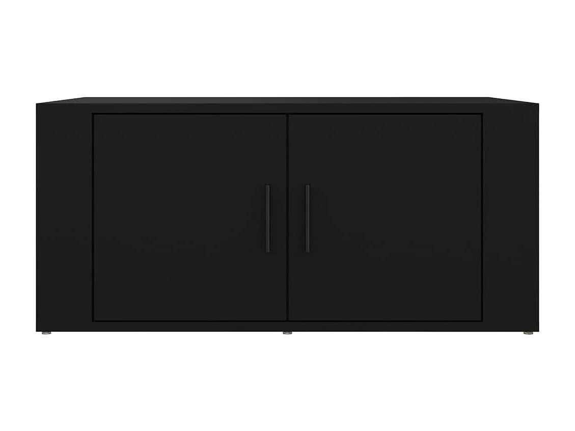 Mesa de centro madera contrachapada negro 80x50x36 cm