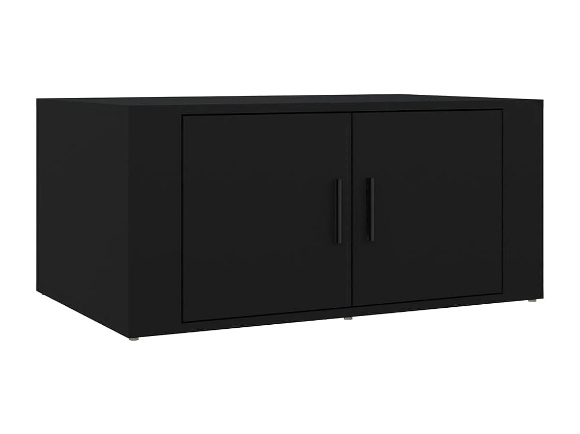 Table basse Noir 80x50x36 cm Bois d'ingénierie
