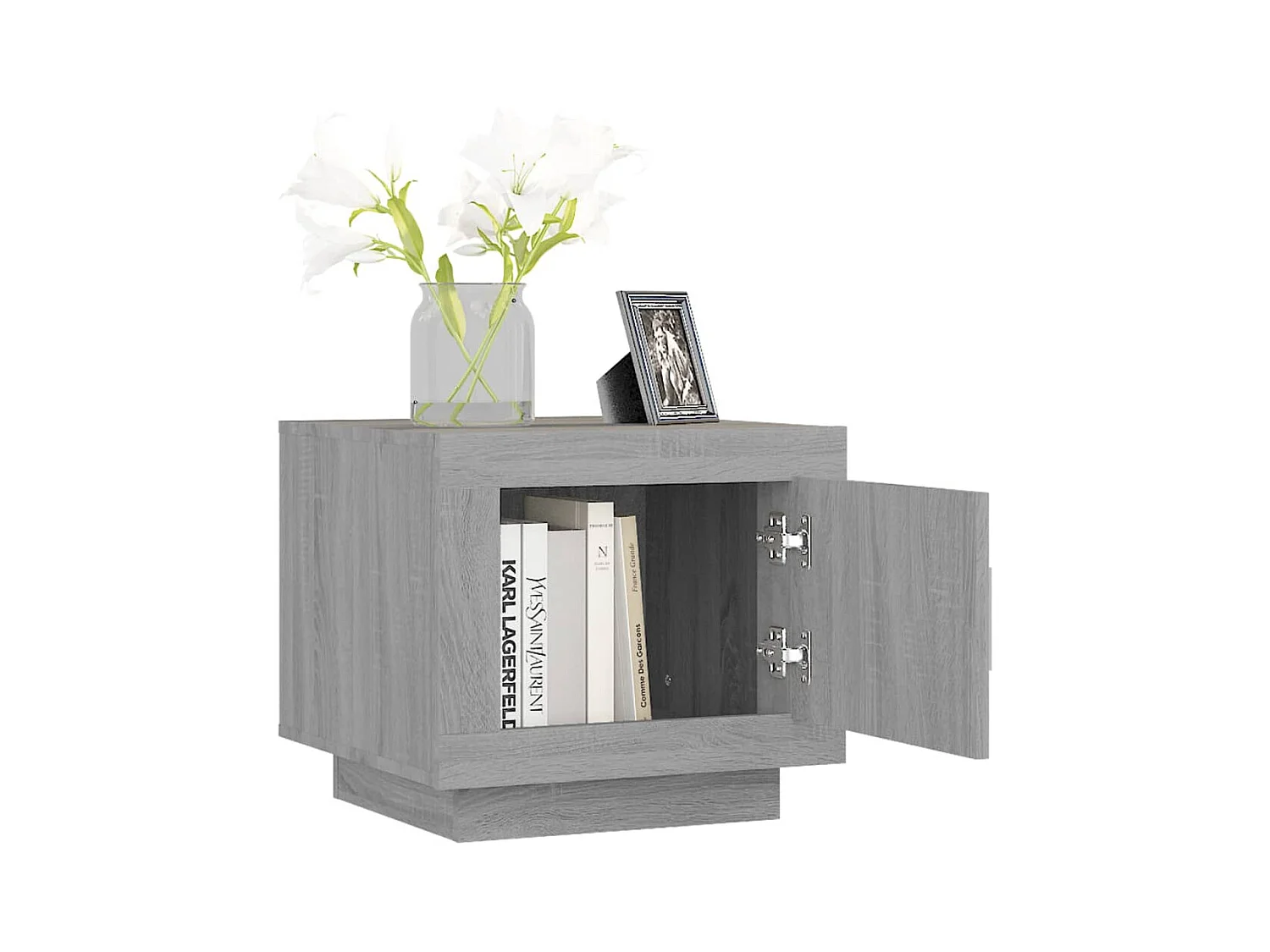 Mesa de centro 51x50x45 cm derivados de madeira cinzento sonoma