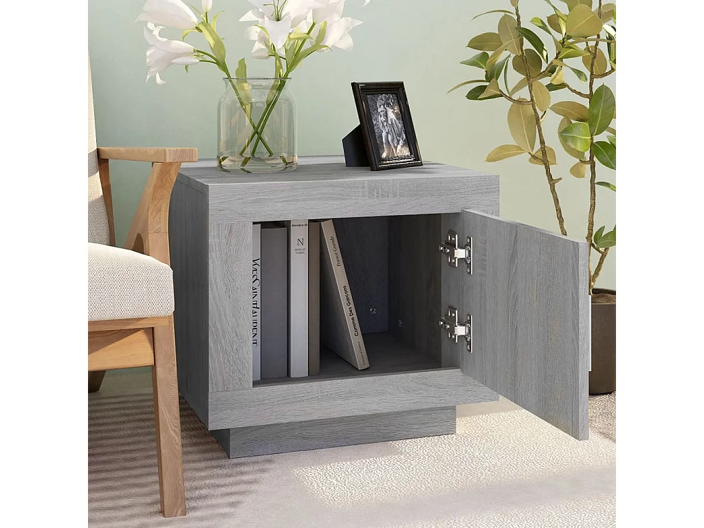 Table basse Sonoma gris 51x50x45 cm Bois d'ingénierie