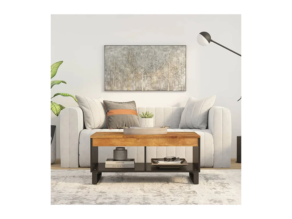 Table basse 90x50x40 cm bois de manguier massif