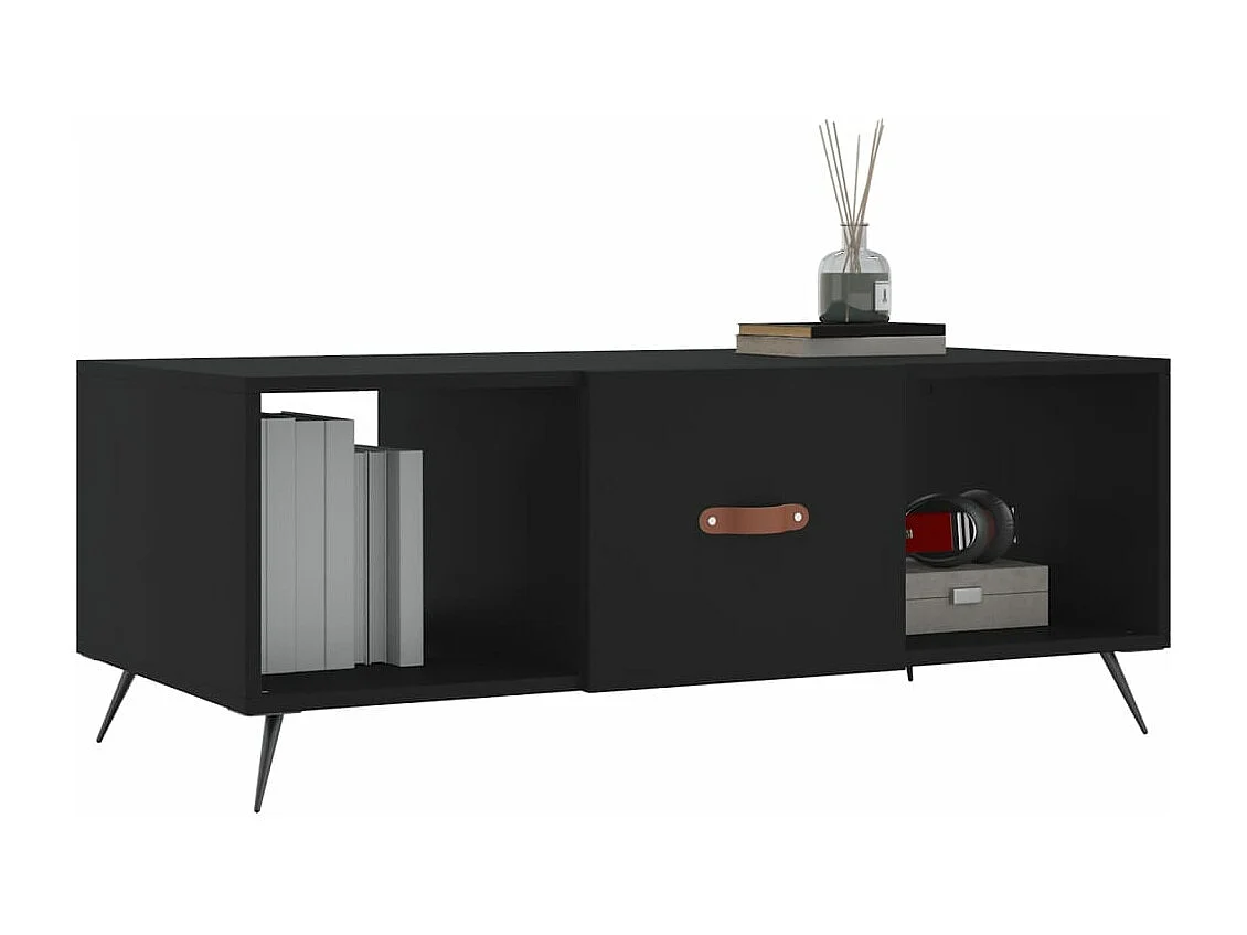 Table basse noir 102x50x40 cm bois d'ingénierie