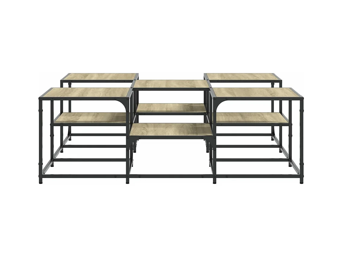 Table basse chêne sonoma 121x121x40 cm bois d'ingénierie