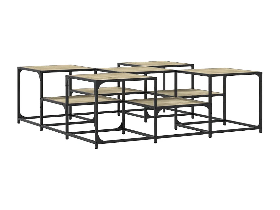 Mesa de centro 121x121x40 derivados de madeira carvalho sonoma