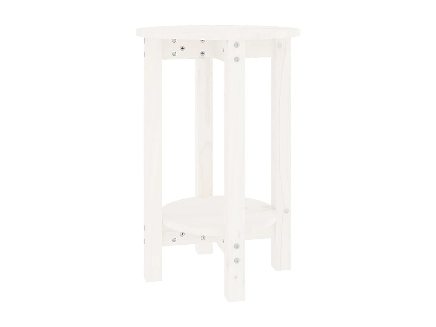 Table basse Blanc Ø 40x60 cm Bois massif de pin