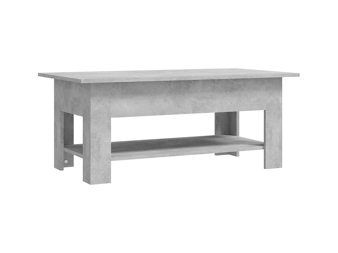 Table basse Gris béton 102x55x42 cm Aggloméré