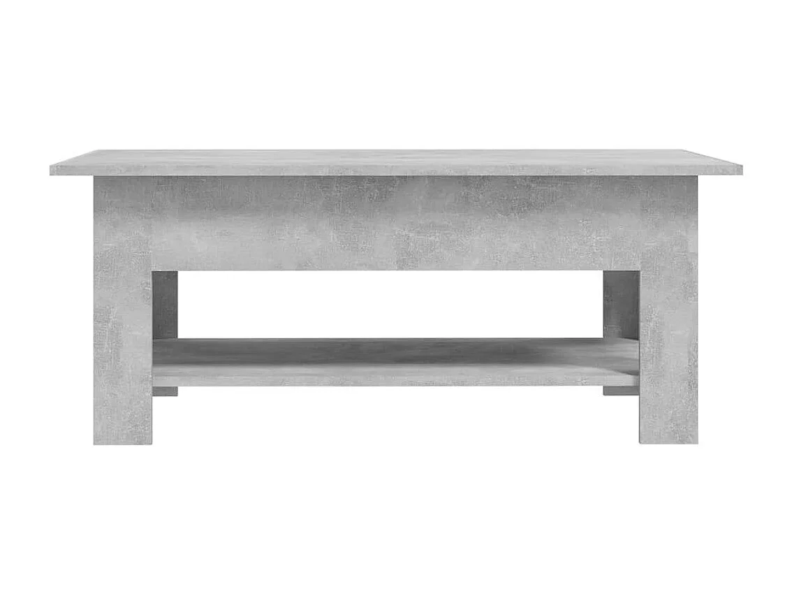 Table basse Gris béton 102x55x42 cm Aggloméré