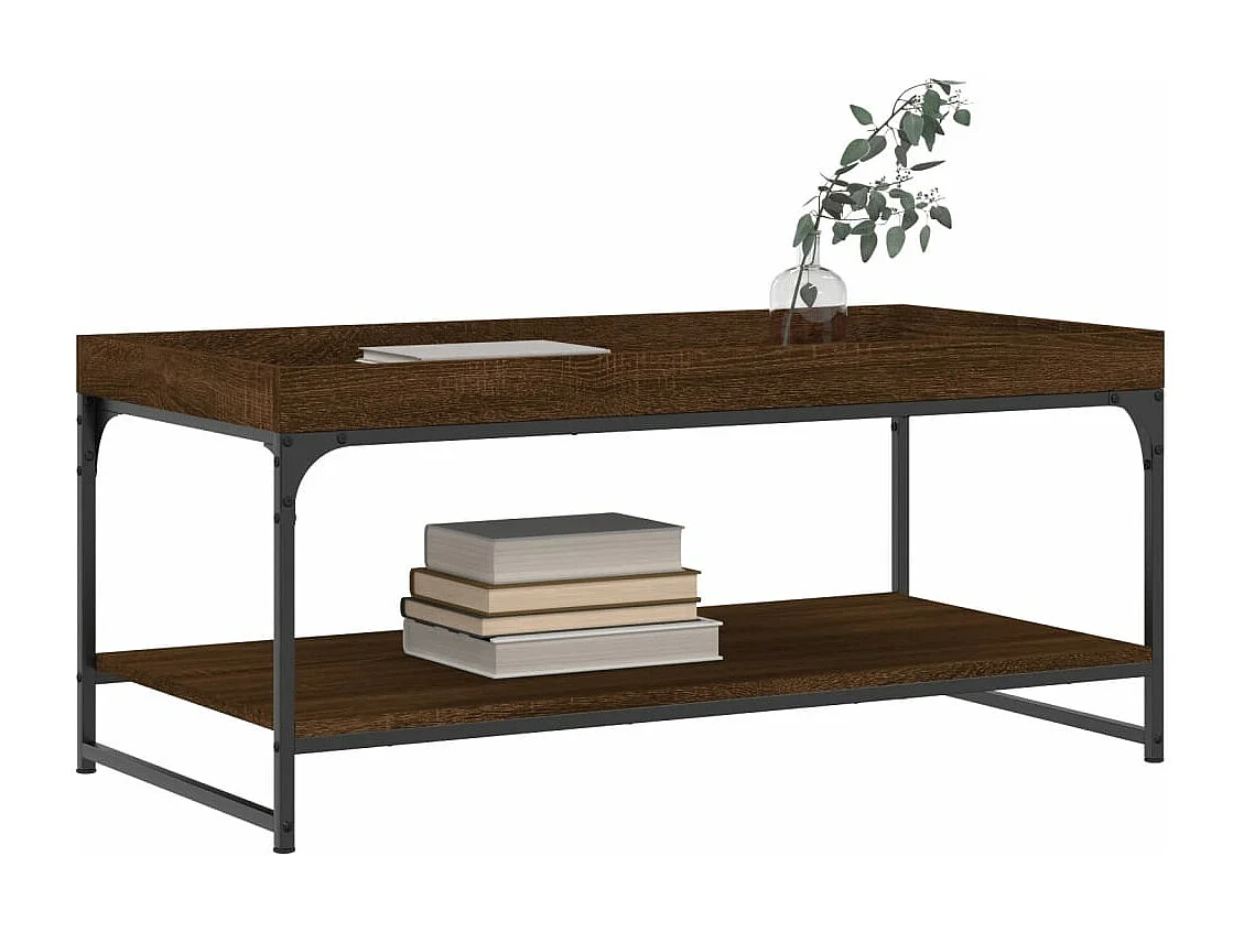 Mesa centro 100x49x45 cm derivados de madeira carvalho castanho