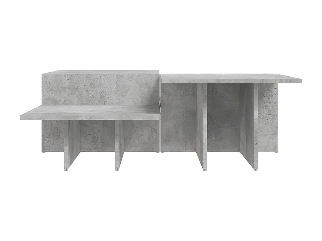 Tables basses 2 pièces gris béton bois d'ingénierie