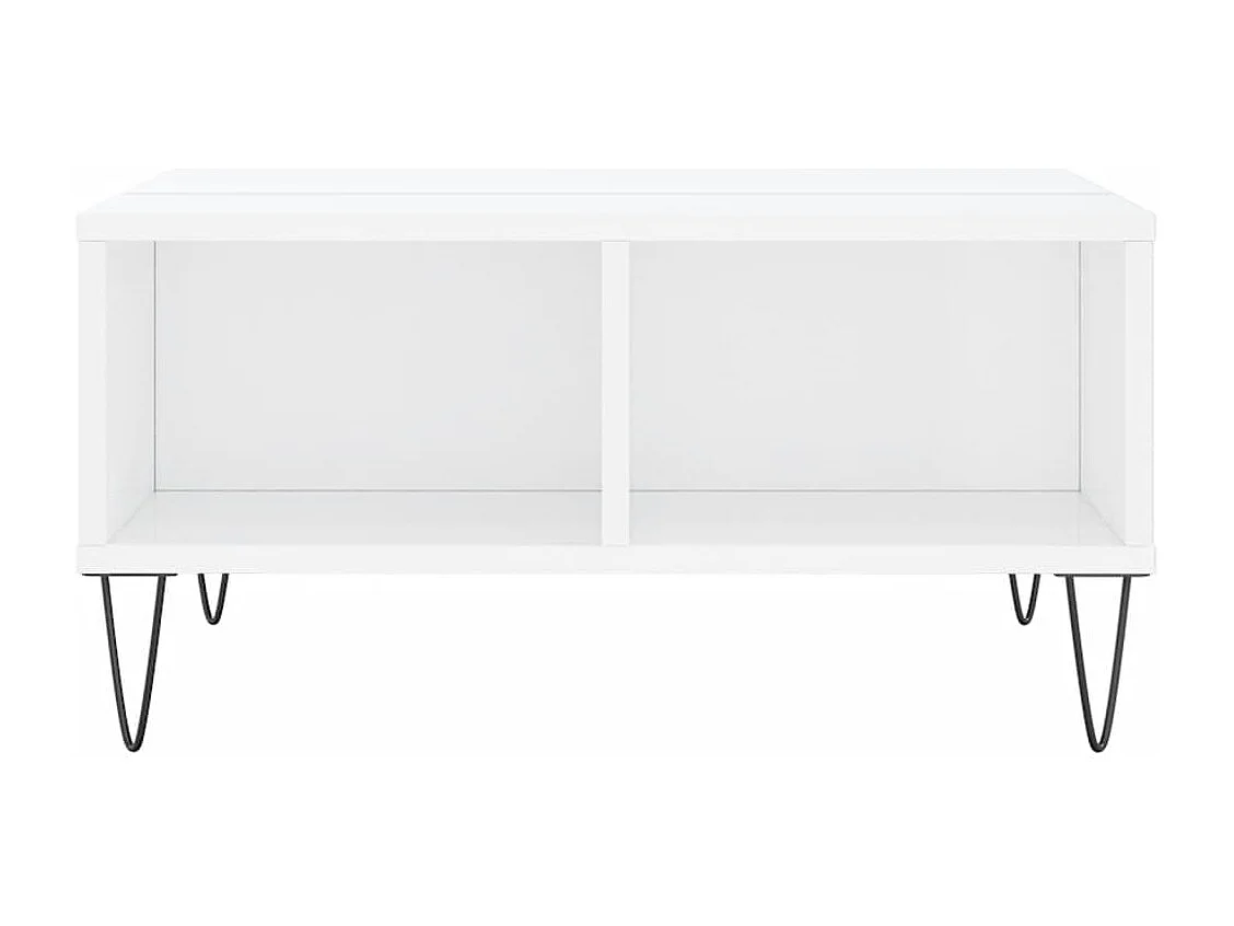 Mesa de centro 60x60x30 cm derivados madeira branco brilhante