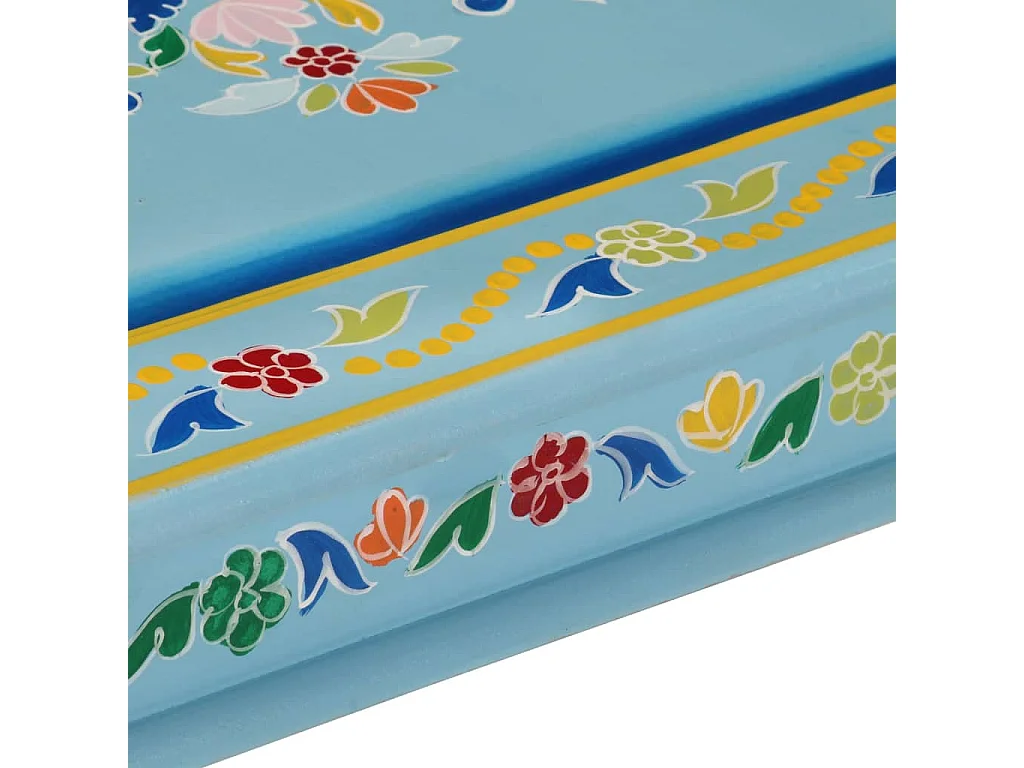 Salontafel handbeschilderd massief mangohout turquoise