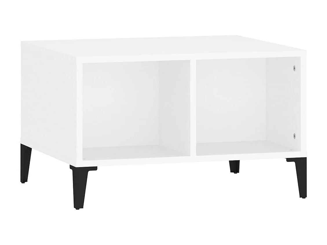 Table basse Blanc 60x50x36,5 cm Bois d'ingénierie