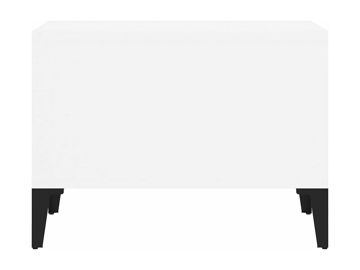 Table basse Blanc 60x50x36,5 cm Bois d'ingénierie