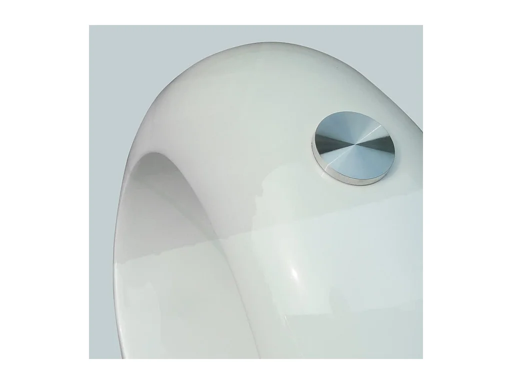 Table basse avec dessus de table en verre ovale Blanc brillant