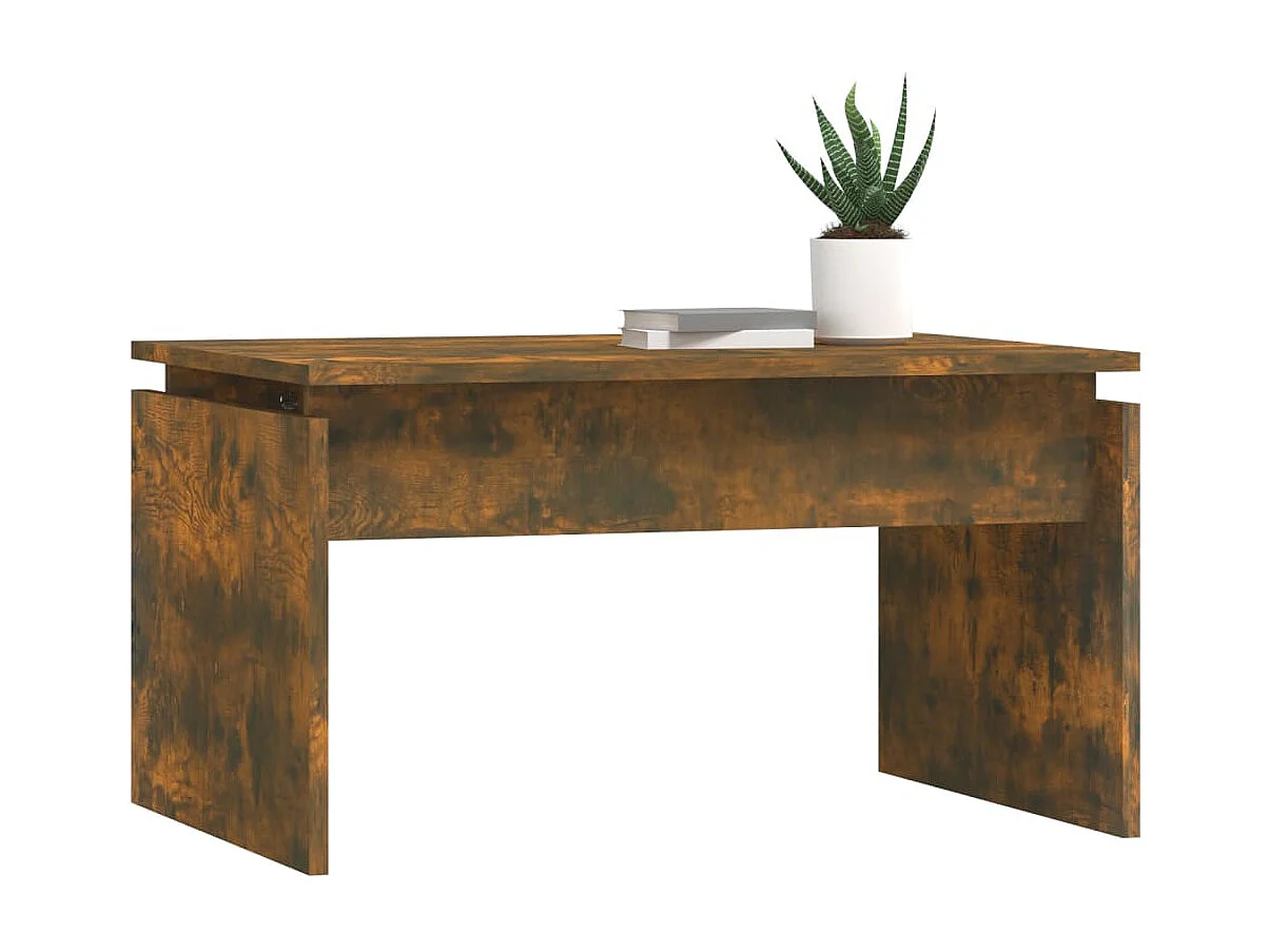 Table basse Chêne fumé 68x50x38 cm Bois d'ingénierie