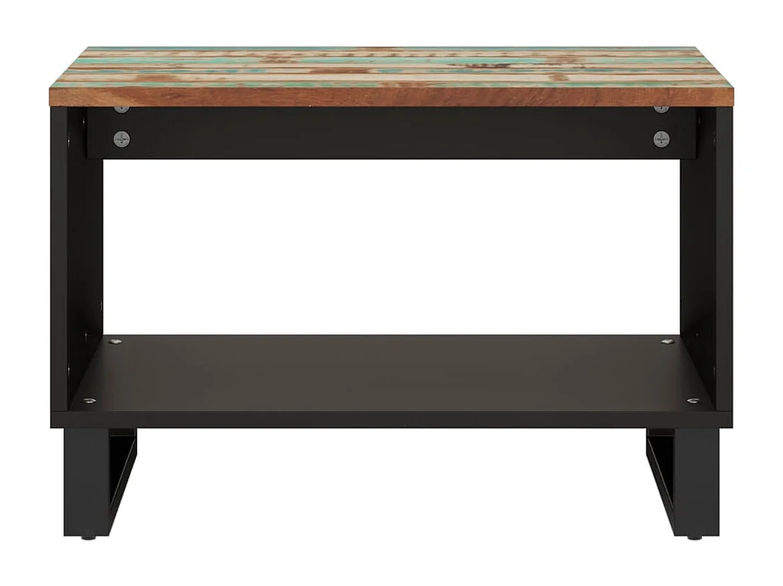 Mesa de centro de madera maciza reciclada 60x50x40 cm