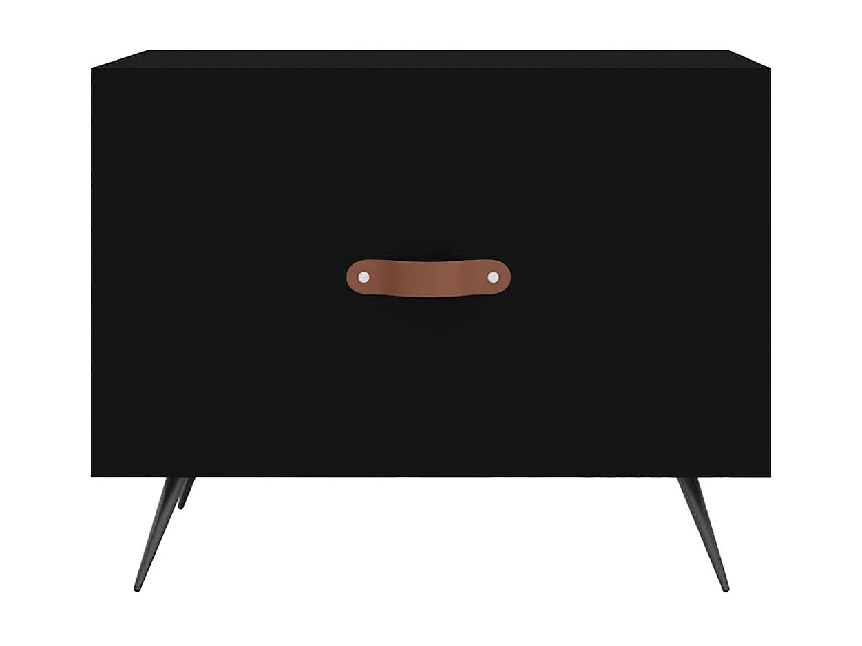 Table basse Noir 50x50x40 cm Bois d'ingénierie