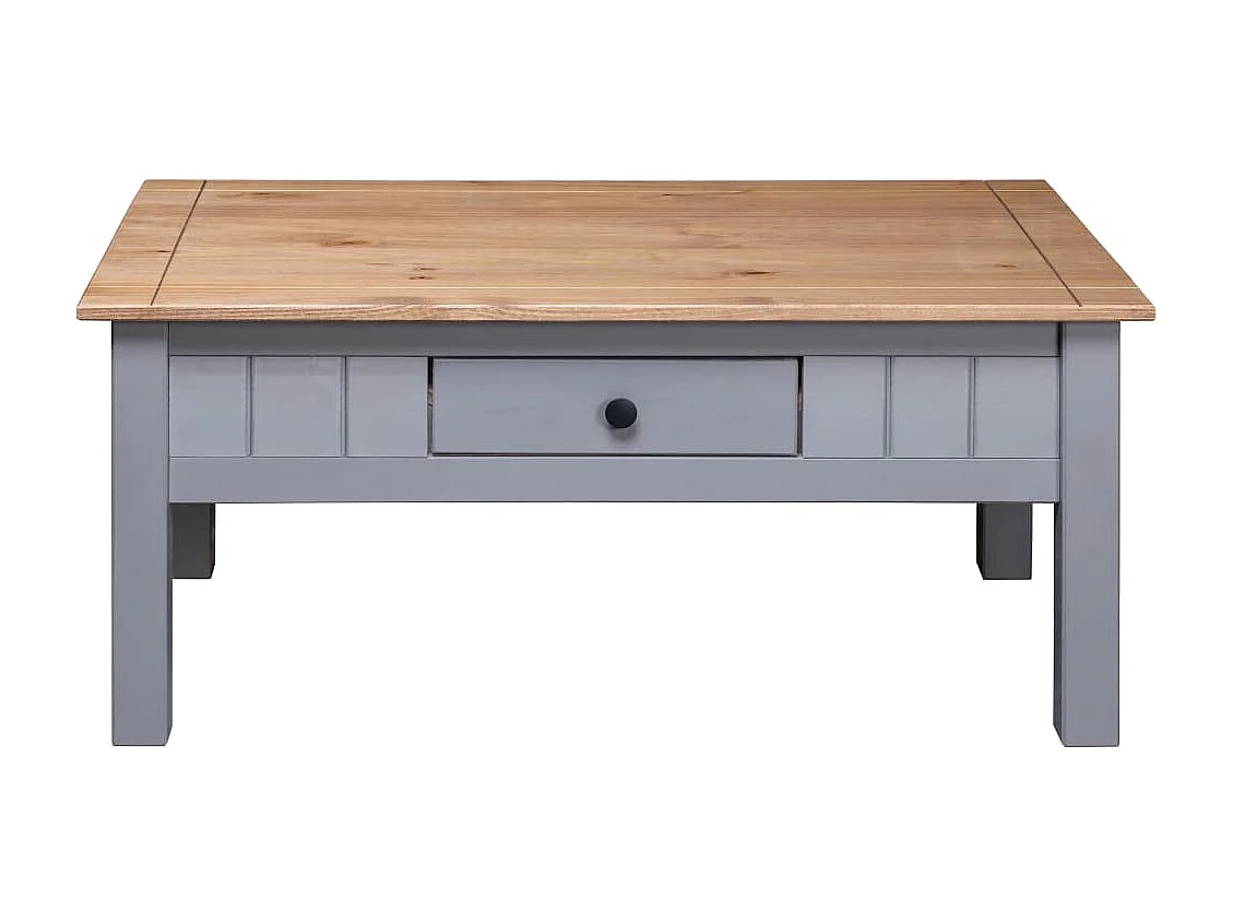 Table basse Gris 100x60x45 cm Pin massif Assortiment Panama