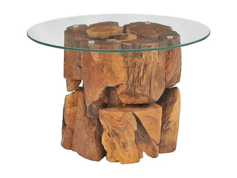 Mesa de centro 60 cm madeira flutuante de teca maciça