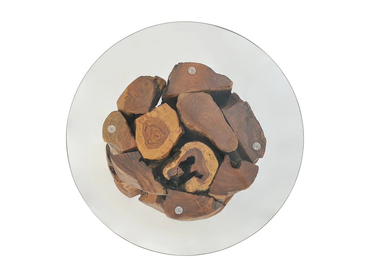 Table basse Bois flottant de teck massif 60 cm