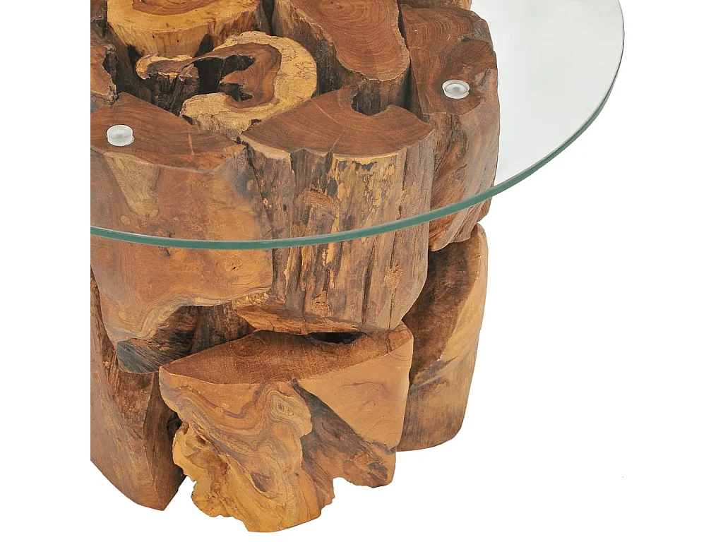 Table basse Bois flottant de teck massif 60 cm