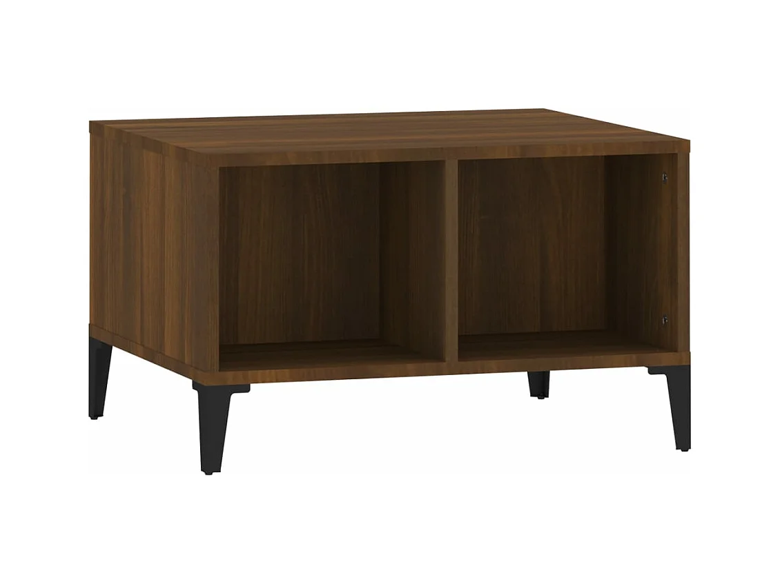 Table basse Chêne marron 60x50x36,5 cm Bois d'ingénierie